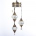 Authentic 3-Piece Ceiling Pendant Chandelier Mosaic Lamp Closed Set Helix